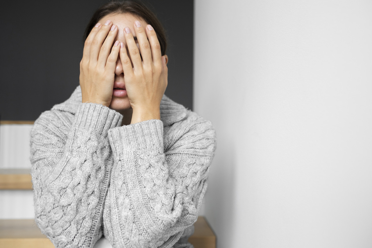 Kobieta cierpiąca na depresję